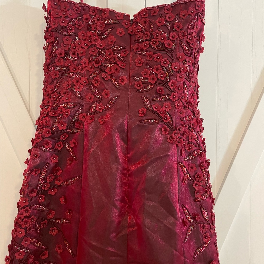 Vintage Lillie Rubin red flower dress - Picture 4 of 8
